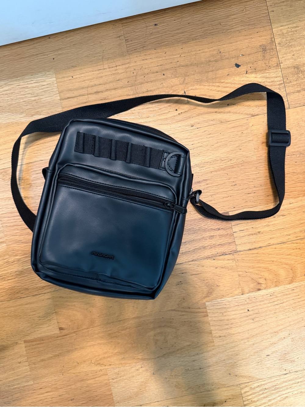 PenShoppe Coated Sling Bag Black Messenger Bag